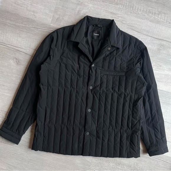 Theory Other - Theory Men's Black Quilted Shirt Jacket